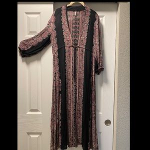 Free People Purple Paisley Bohemian Style Dress